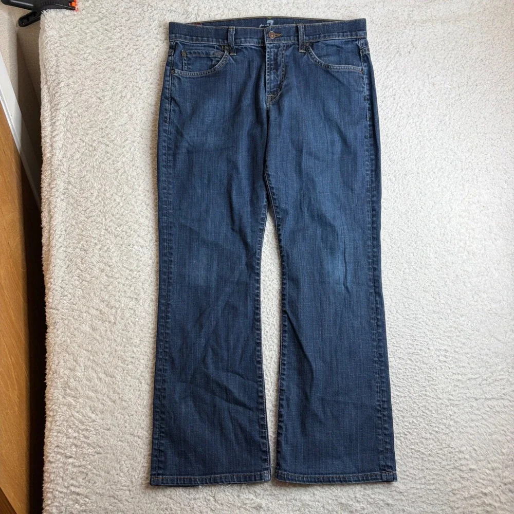 7 For All Mankind Brett Bootcut Jeans Mens 33 (34x29) Blue flare wide leg